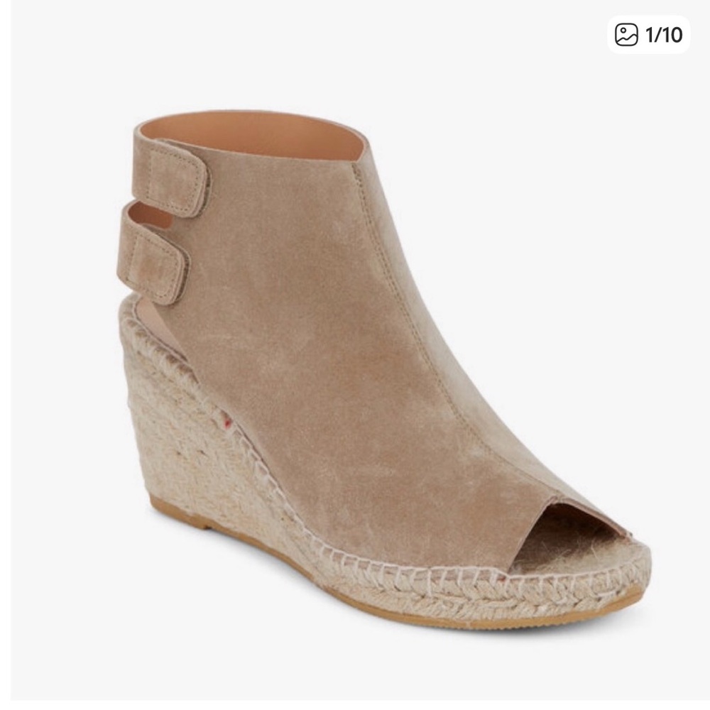 Bettye Muller Tan Espadrille Wedges